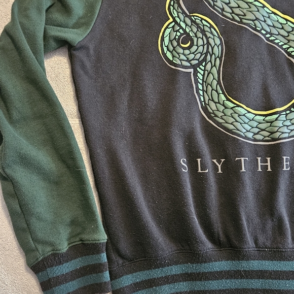 Harry Potter Slytherin Green & Black Varsity Hoodie Small - Picture 2 of 13